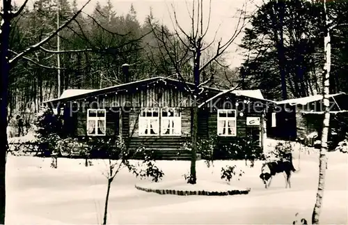 AK / Ansichtskarte Bad_Hersfeld Gaststaette zur Sennhuette Zeltplatz im Winter Bad_Hersfeld