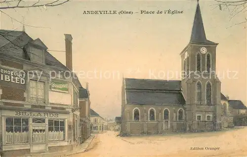 AK / Ansichtskarte Andeville Place de l Eglise Andeville