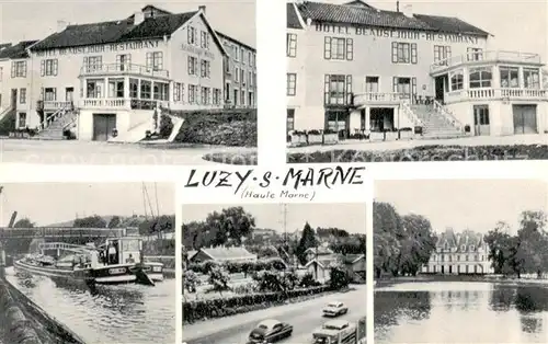 AK / Ansichtskarte Luzy sur Marne Hotel Beausejour Restaurant Son Salon Bar Ses Terrasses Sa Baignade Luzy sur Marne