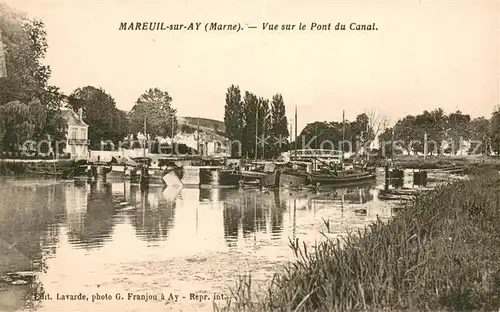 AK / Ansichtskarte Mareuil sur Ay Vue sur le Pont du Canal Mareuil sur Ay