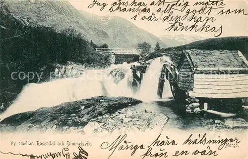 AK / Ansichtskarte Dimmelsvik_Norwegen_Norge Vy emellan Rosendahl och Dimmelsvik 
