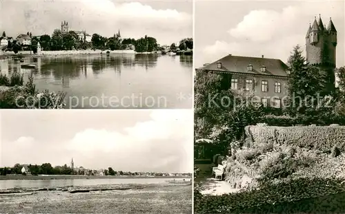 AK / Ansichtskarte Steinheim_Main Bergfried des Schlosses Partie am Main Steinheim Main