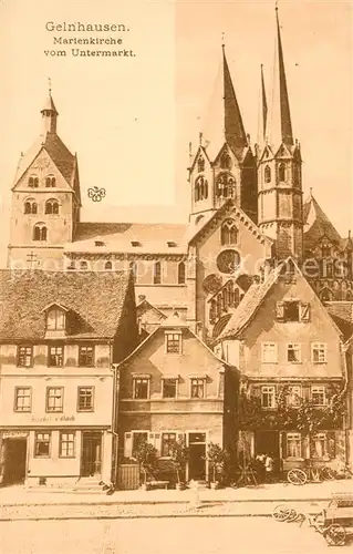 AK / Ansichtskarte Gelnhausen Marienkirche vom Untermarkt Gelnhausen