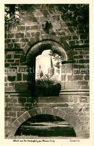 AK / Ansichtskarte Gelnhausen Blick von der Kaiserpfalz zur Marienkirche Gelnhausen