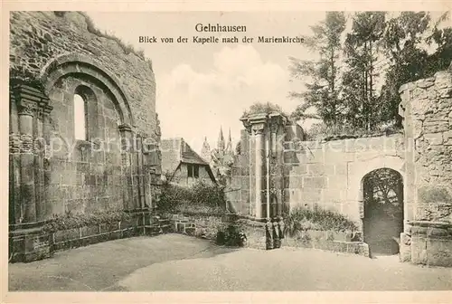 AK / Ansichtskarte Gelnhausen Blick von der Kapelle nach der Marienkirche Gelnhausen