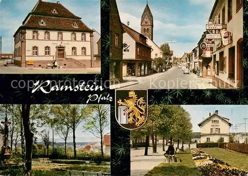 AK / Ansichtskarte Ramstein_Burg Rathaus Ortspartie Parkpartien 