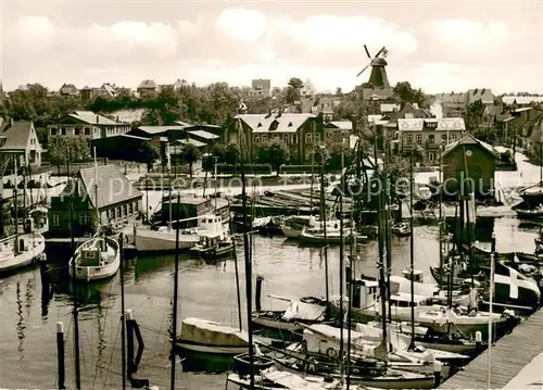 AK / Ansichtskarte Laboe Hafen mit Muehle Laboe