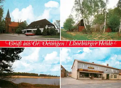 AK / Ansichtskarte Oesingen Kirche Heidepartie Baeckerei Cordes Oesingen