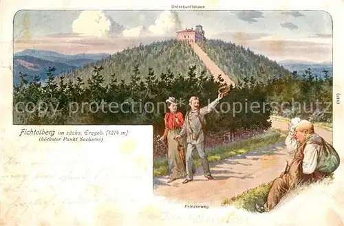 AK / Ansichtskarte Fichtelberg_Oberwiesenthal Bergansicht Fichtelberg