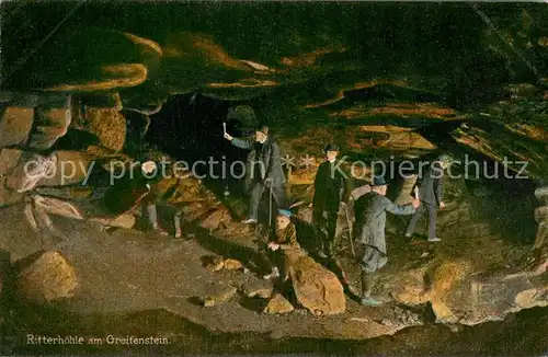 AK / Ansichtskarte Greifensteine_Erzgebirge Partie in der Ritterhoehle Ehrenfriedensdorf Greifensteine_Erzgebirge