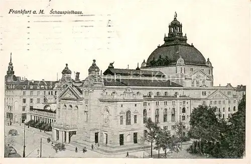 AK / Ansichtskarte Frankfurt_Main Schauspielhaus Feldpost Frankfurt Main