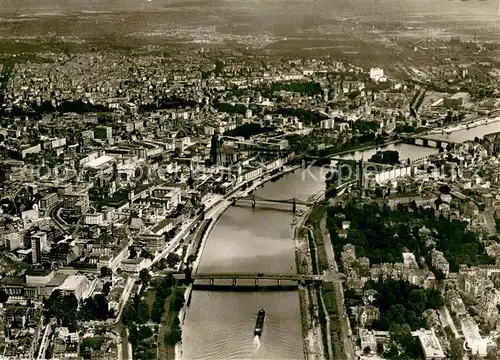 AK / Ansichtskarte Frankfurt_Main Stadtpanorama Blick ueber den Main Frankfurt Main