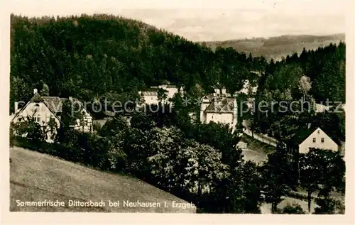 AK / Ansichtskarte Dittersbach_Erzgebirge Gesamtansicht Dittersbach Erzgebirge