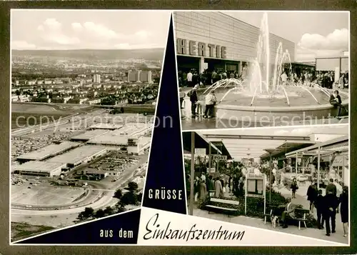 AK / Ansichtskarte Hoechst_Main Einkaufszentrum Hertie Brunnen Fliegeraufnahme Hoechst_Main