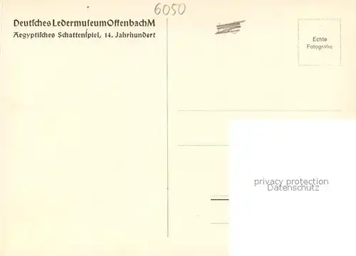 AK / Ansichtskarte Offenbach_Main Deutsches Ledermuseum aegyptisches Schattenspiel 14. Jhdt. Offenbach Main