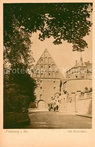 AK / Ansichtskarte Freiberg_Sachsen Am Kornhaus Freiberg Sachsen