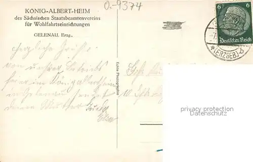 AK / Ansichtskarte Gelenau_Erzgebirge Koenig Albert Heim Gebaeude C Gelenau_Erzgebirge