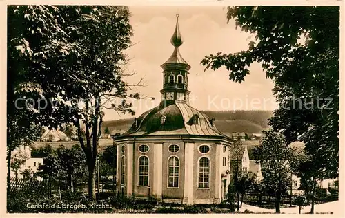 AK / Ansichtskarte Carlsfeld_Erzgebirge Kirche Carlsfeld Erzgebirge