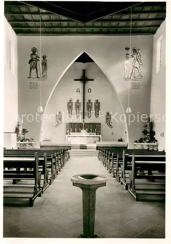 AK / Ansichtskarte Bad_Koenig_Odenwald Katholische Kirche St. Johannes der Taeufer erbaut 1928 Innenansicht Bad_Koenig_Odenwald