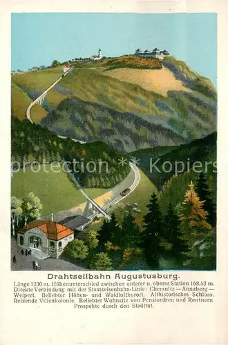AK / Ansichtskarte Augustusburg Drahtseilbahn Augustusburg