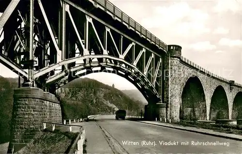 AK / Ansichtskarte Witten_Ruhr Viadukt mit Ruhrschnellweg Witten Ruhr