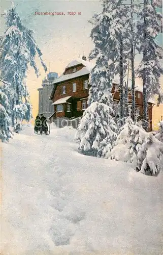 AK / Ansichtskarte Eibenstock Auersberghaus Partie im Schnee Eibenstock
