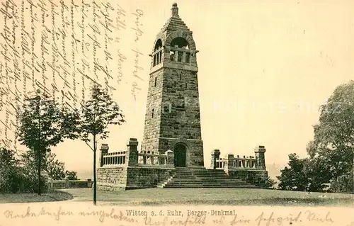 AK / Ansichtskarte Witten_Ruhr Berger Denkmal Witten Ruhr