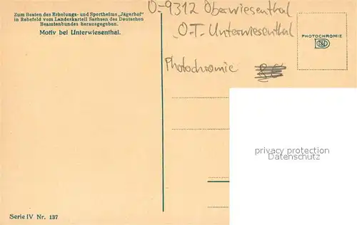 AK / Ansichtskarte Unterwiesenthal Hausansicht  Unterwiesenthal