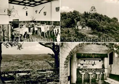 AK / Ansichtskarte Neustadt_Odenwald Hotel Cafe Burgterrasse Aussichtsturm Neustadt_Odenwald