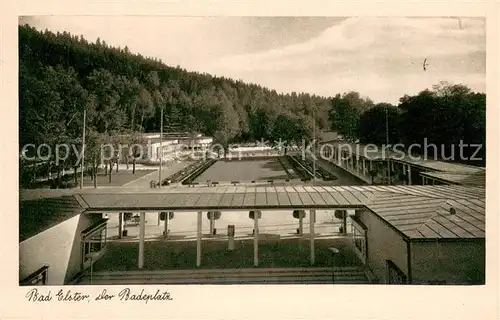 AK / Ansichtskarte Bad_Elster Der Badeplatz mit Zierfischbecken Bad_Elster