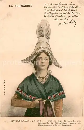 AK / Ansichtskarte Saint Lo_Manche Coiffes dHier Cest au siege de Saint Lo que Bricqueville de Colombieres Saint Lo Manche
