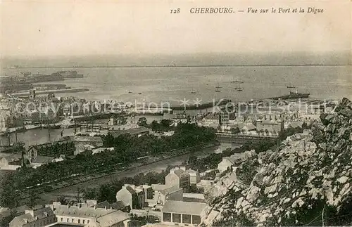 AK / Ansichtskarte Cherbourg Vue sur le Port et la Digue 