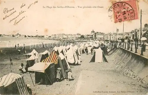 AK / Ansichtskarte Les_Sables d_Olonne La Plage Vue generale cote Ouest Les_Sables d_Olonne