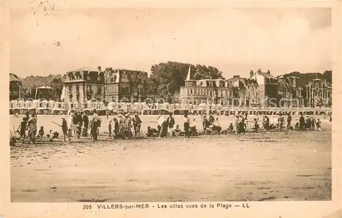 AK / Ansichtskarte Villers sur Mer Les villas vues de la Plage Villers sur Mer