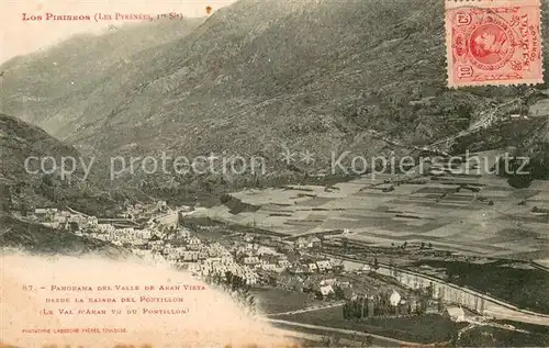 AK / Ansichtskarte Les_Pyrenees_Region Panorama del Valle de Aran Vista desde la bajada del Portillon 