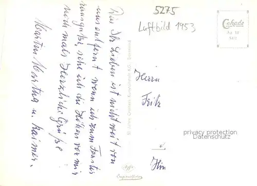 AK / Ansichtskarte Aggertalsperre Fliegeraufnahme Aggertalsperre