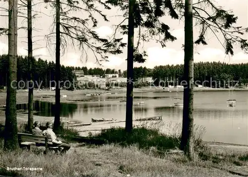 AK / Ansichtskarte Marienheide Brucher Talsperre Ruhebank am Ufer Marienheide