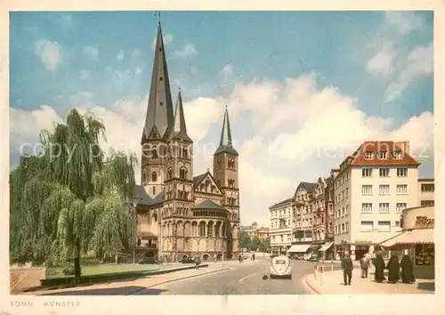 AK / Ansichtskarte Bonn_Rhein Motiv mit Muenster Bonn_Rhein