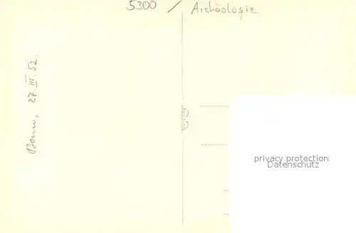 AK / Ansichtskarte Bonn_Rhein Archaeologie Bonn_Rhein