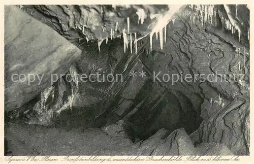 AK / Ansichtskarte Syrau_Vogtland Tropfsteinbildung in der Drachenhoehle Syrau_Vogtland