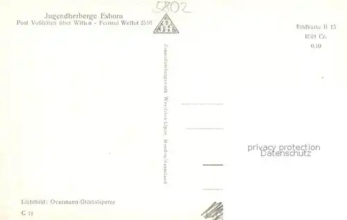 AK / Ansichtskarte Esborn_Wetter Jugendherberge Fachwerkhaus 