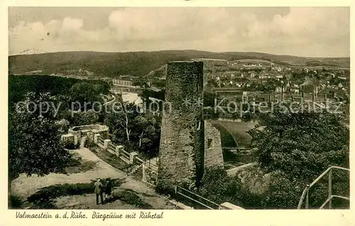 AK / Ansichtskarte Volmarstein Burgruine mit Ruhrtal Volmarstein