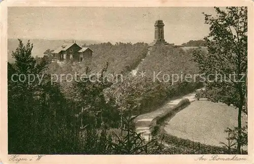 AK / Ansichtskarte Hagen_Westfalen Am Bismarckturm Hagen_Westfalen