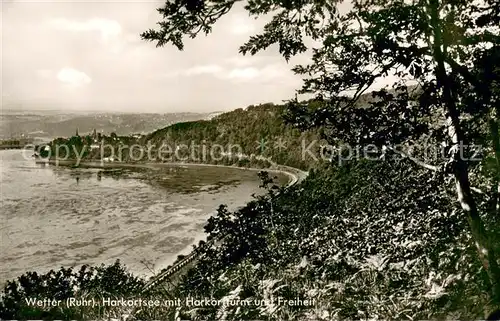 AK / Ansichtskarte Wetter_Ruhr Harkortsee mit Harkortturm Wetter Ruhr