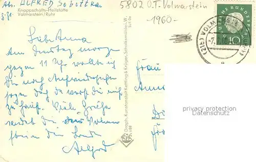 AK / Ansichtskarte Volmarstein Knappschafts Heilstaette Volmarstein