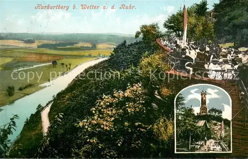 AK / Ansichtskarte Wetter_Ruhr Partie auf dem Harkortberg Restaurant Schemann Wetter Ruhr