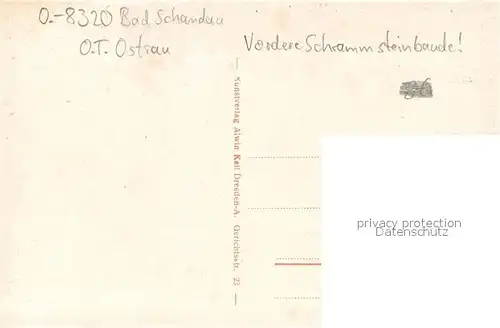 AK / Ansichtskarte Bad_Schandau Vordere Schrammsteinkette mit Baude Bad_Schandau