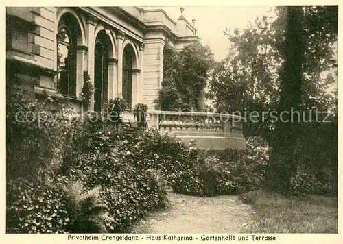 AK / Ansichtskarte Witten_Ruhr Privatheim Crengeldanz Haus Katharina Gartenhalle und Terrasse Witten Ruhr