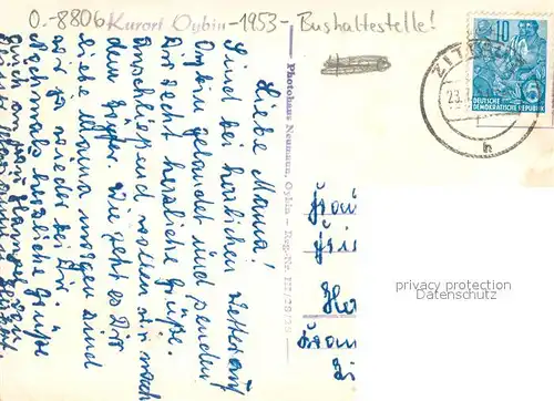 AK / Ansichtskarte Oybin Bushaltestelle Oybin