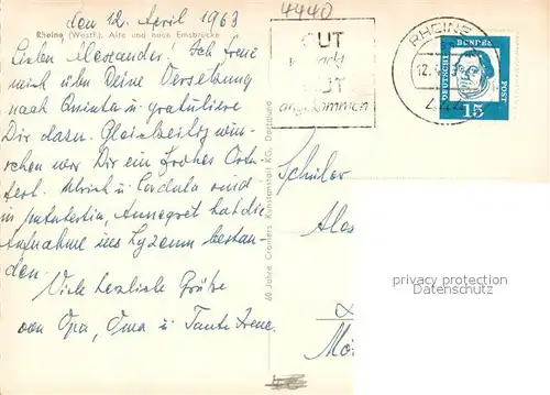 AK / Ansichtskarte Rheine Emsbruecken Rheine